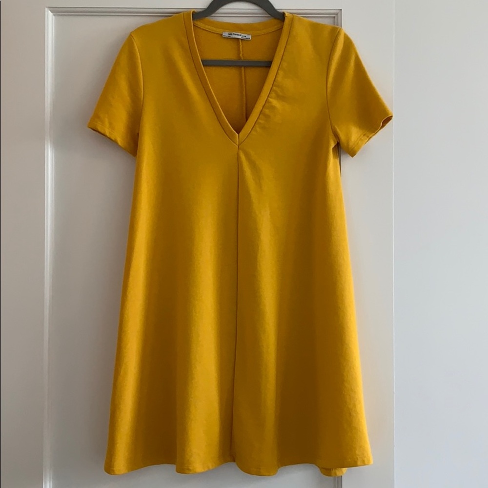 Yellow Zara swing dress